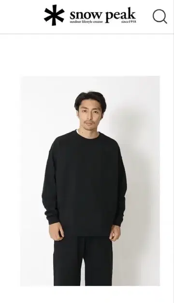스노우피크 리사이클 코튼 맨투맨 풀오버 어반 리서치