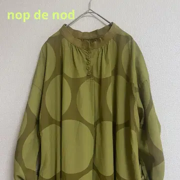 nop de nod 긴팔 원피스 대형 도트 노카라