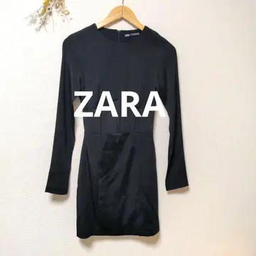 ZARA 자라 허리 시어 원피스 멋스러운 민무늬 블랙