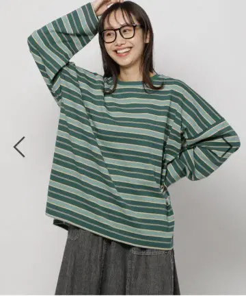 니코앤드 COLOR 마이스터 롱 TEE 그린 보더 long