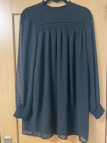 ZARA BASIC 블랙 도트 무늬 원피스 M