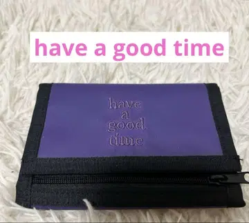 [ have a good time ] 3단 폴더형 지갑 벨크로 테이프