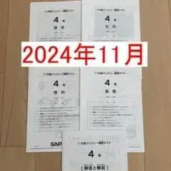 2024학년도 사피아스 4학년 11월 모의 확인 테스트 초4 4학년 최신