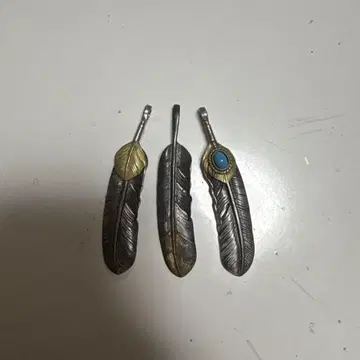 목걸이 탑 페더 상금, 선금, 상금 금줄 터콰이즈 3개 실버925