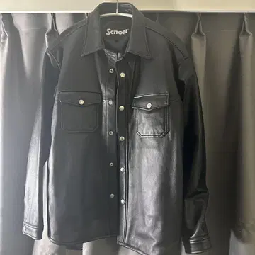 Schott 블랙 가죽 셔츠 자켓 L 사이즈