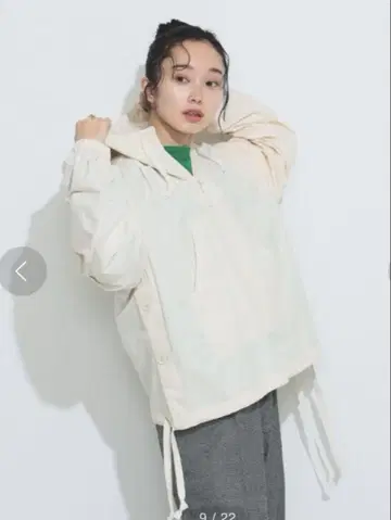 BEAMS BOY 사이드 버튼 아노락 후드티 23FW