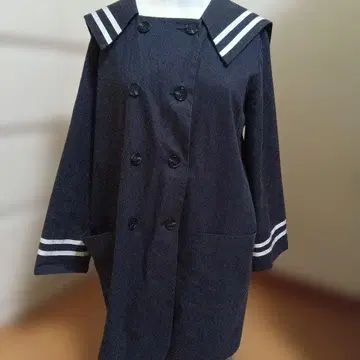 네이비 세일러 카라 코트