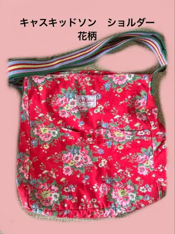 캐스키드슨 숄더백 가방 Cath Kidston 빨간색 꽃무늬