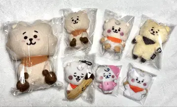 BTS JIN 진 BT21 RJ 봉제 인형, 키 참 세트
