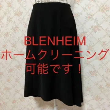 BLENHEIM/브렌헤임 종아리 기장 플레어 스커트 M(9호) 블랙 무지