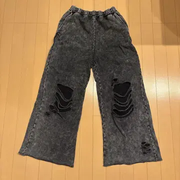 JEANASIS 데미지 가공 그레이 조거 팬츠 F