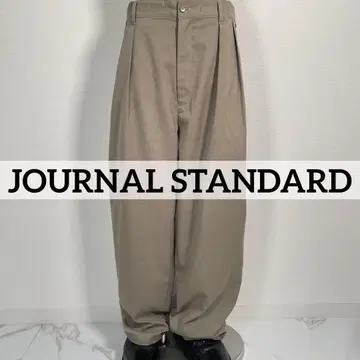 JOURNAL STANDARD 플리츠 와이드 테이퍼드 슬랙스