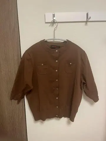 CABAN 브라운 반팔 가디건