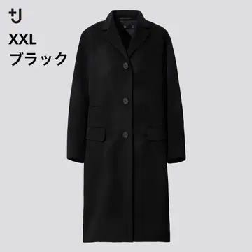 +J 캐시미어 블렌드 체스터 코트 XXL 블랙