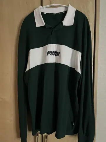 푸마 라거 그린 피케 셔츠 긴팔 구제 의류 XL puma