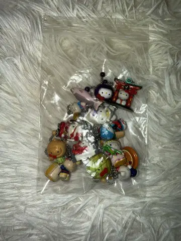 레어 헬로키티 고토치 캐릭터 스트랩 세트