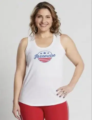 Jazzercise 재즈사이즈 화이트 탱크 M 사이즈