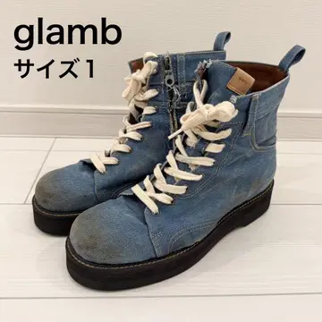 [24시간 이내 발송] glamb 데님 하이컷 부츠 사이즈 1 남성용