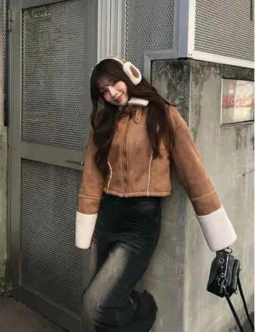 [익명 배송] emmy 무스탕 터치 2WAY 자켓