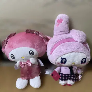 산리오 마이멜로디 봉제 인형 2체 세트