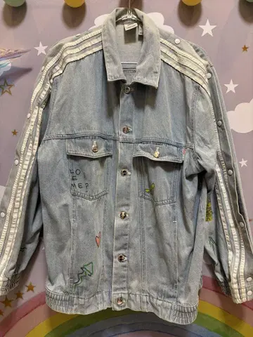 adidas x FIORUCCI 콜라보 데님 자켓