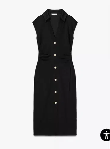 ZARA 피케 셔츠 원피스 블랙 M 사이즈