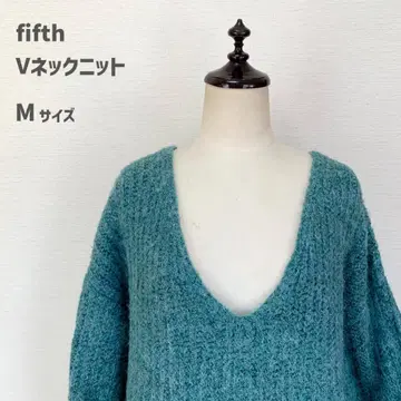 fifth 드롭 숄더 V넥 니트 M 사이즈