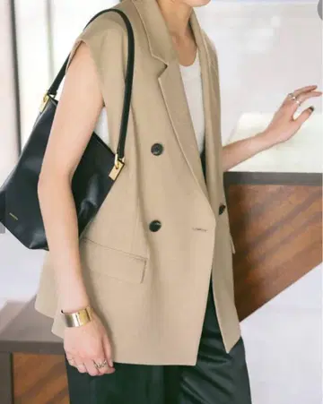 Spick&Span 멜란지 더블 브레스트 베스트