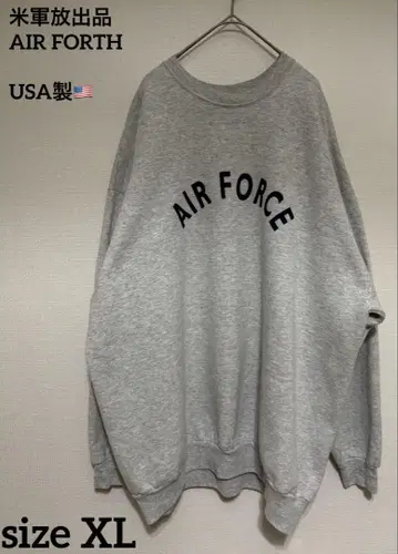 USA AIR FORCE 맨투맨 트레이닝복 XL 그레이 미군 방출품