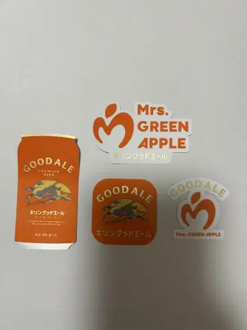 Mrs. GREEN APPLE 기린 굿에일 스티커
