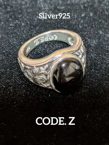 CODE.Z 코드 Silver 925 오닉스 반지