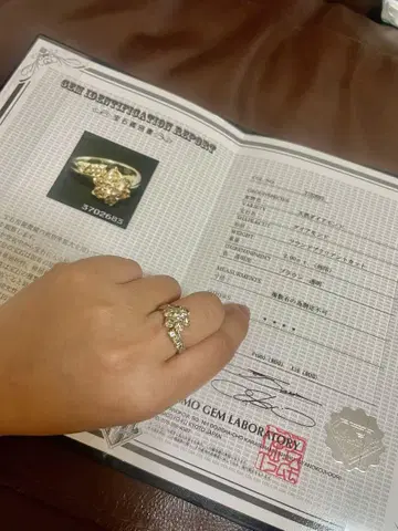 브라운 다이아몬드 2.00ct 플라워 라운드 브릴리언트 컷 반지