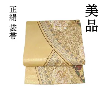 m2253*새상품급 순수 실크 후쿠로 오비