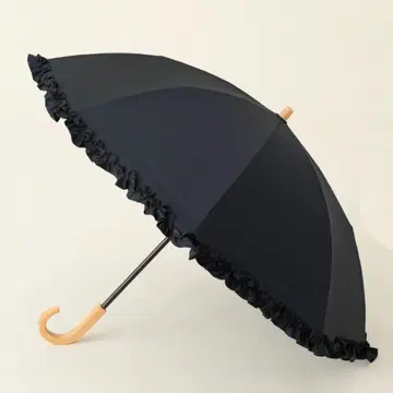 선배리어 접이식 양산 2단 접이식 프릴 블랙