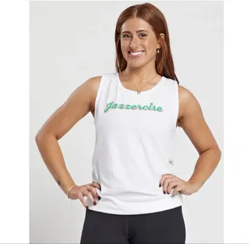 Jazzercise 재즈사이즈 화이트 탱크 M 사이즈