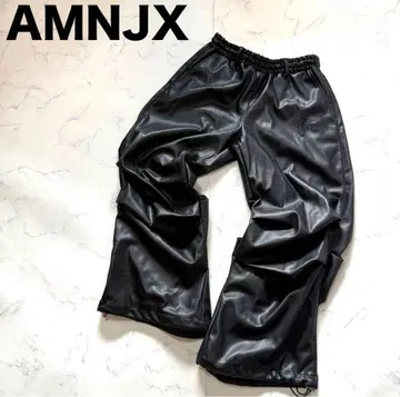 amnjx 히라모토 렌 BLACKROSE 가죽 팬츠