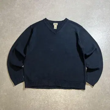 90s L.L.Bean 엘엘빈 코튼 니트 네이비