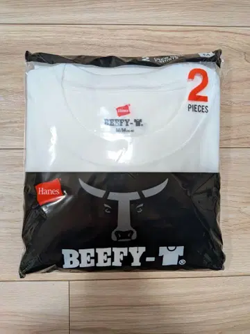 Hanes BEEFY-T 화이트 T셔츠 2매입 M