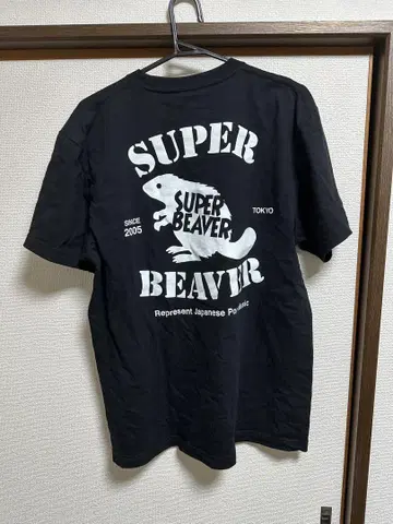 SUPER BEAVER 백드롭 T셔츠 블랙 L