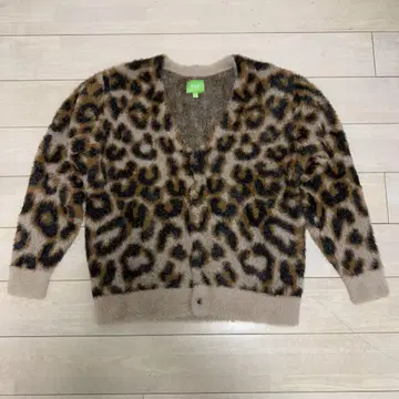 HUF 레오파드 무늬 가디건