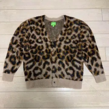 HUF 레오파드 무늬 가디건