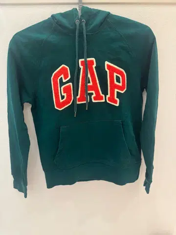GAP 그린 컬러 후드 부착 후드티