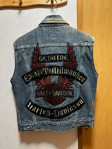 Harley-Davidson 엠블럼 데님 베스트