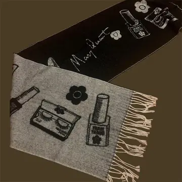 MARY QUANT 화장품 패턴 스톨