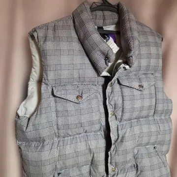 THE NORTH FACE 체크 무늬 다운 베스트