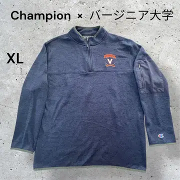 Champion 버지니아 대학 하프 지퍼 맨투맨 XL 네이비 자수