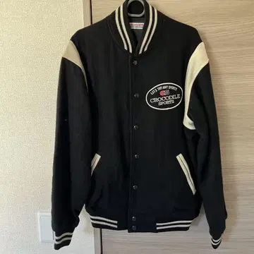 CROCODILE SPORTS 일본제 바시티 자켓 블랙 LL
