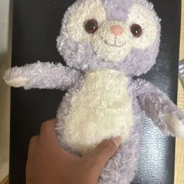 보라색 토끼 귀 봉제 인형