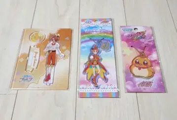 프리큐어 유나기 츠바사 큐어 윙 아크릴 스탠드 키링 3개 세트