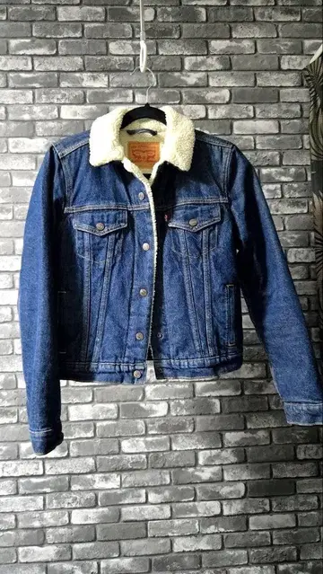 [ 새상품급 ] Levi's 보아 안감 카라 부착 데님 자켓